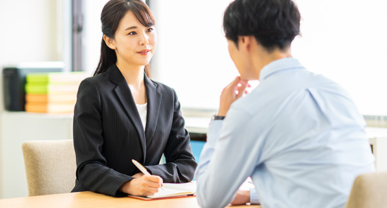 就職サポート面談の様子