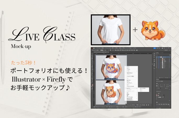 ポートフォリオに使える Illustrator × Firefly お手軽モックアップ ライブ授業報告【デジハリ名古屋限定】