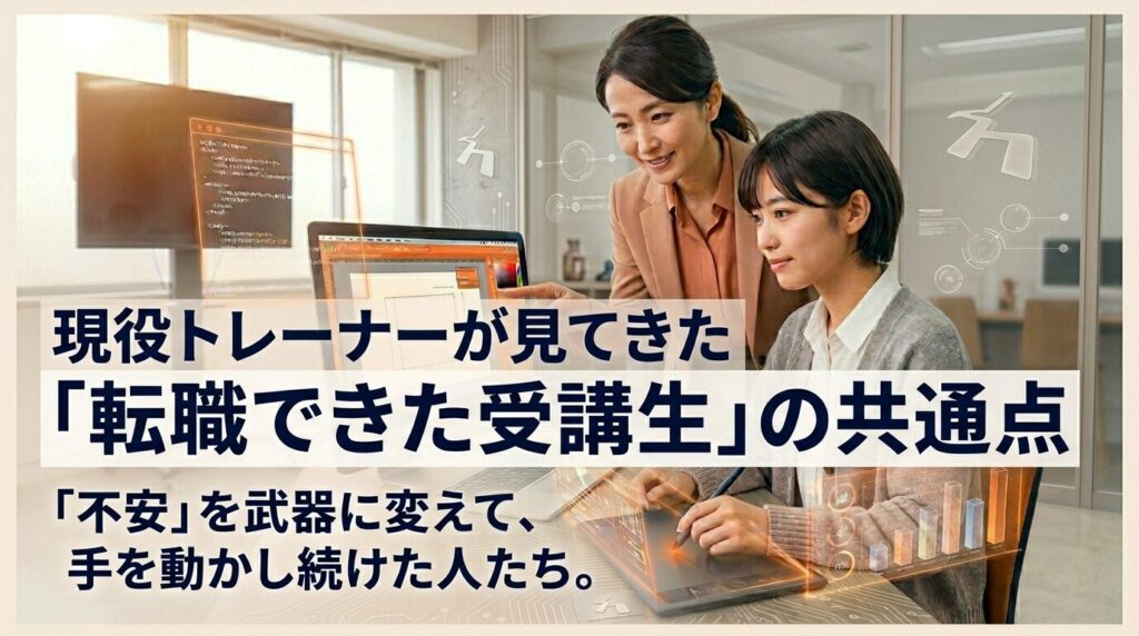 現役トレーナーが見てきた「転職できた受講生」の共通点
