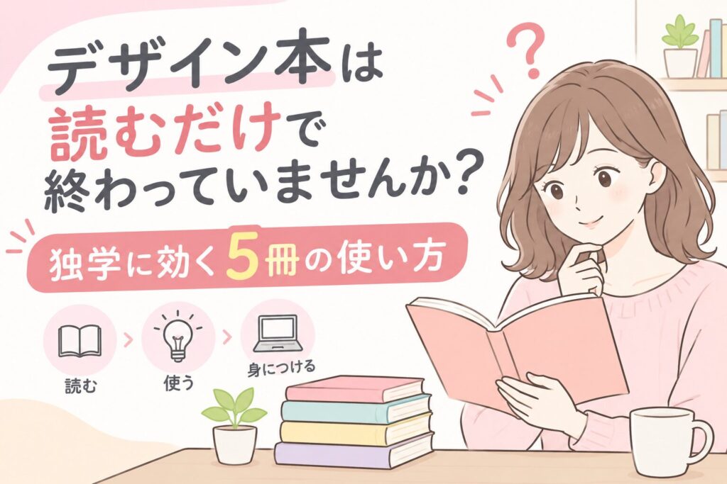 デザイン本は読むだけで終わっていませんか？独学に効く5冊の使い方